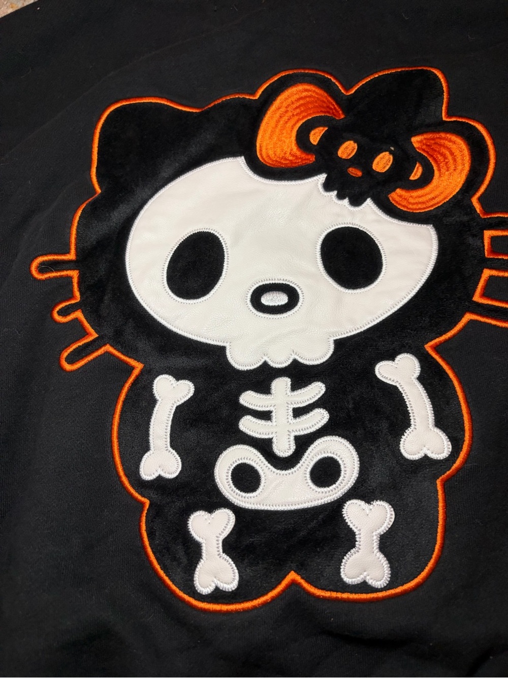 *Rare* Hello Kitty x Forever 21 Skeleton Kitty Graphic Cropped Hoodie